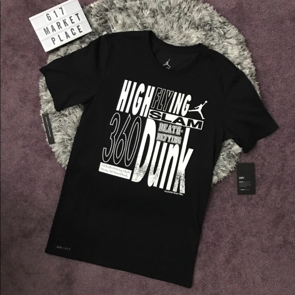 NEW Nike Air Jordan Dry Graphic 3 T-Shirt Men’s Black